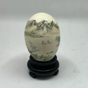 Vintage Hand Painted Oriental Egg